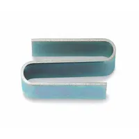 Steel S-hook connector designed for Super Erecta wire shelving systems. Chrome-plated finish in silver. Used to connect adjacent wire shelf levels for added stability in storage setups