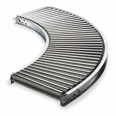 ASHLAND CONVEYOR Roller Conveyor: Light-Duty, 1 3/8 in Roller Dia., 16 in Between Frame Wd - Lightweight Light-Duty Aluminum-Frame Roller Conveyors