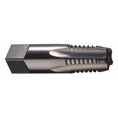 CLE-LINE Pipe and Conduit Thread Tap: 1 1/4"-11.5 NPT, 5 Flute, Semi-Bottoming Chamfer (MPN C64230) - Interrupted-Thread Pipe Taps