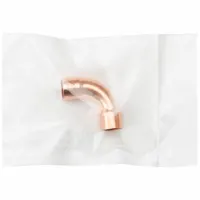 STREAMLINE Sweat Fitting Elbow: 1 in CTS x 1 in CTS, Cup x Cup, No Center Stop, Wrot Copper (MPN W 02747CB)