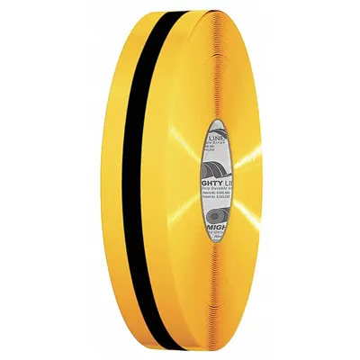 MIGHTY LINE Floor Marking Tape: Extra-Durable, Solid with Center Line, Black/Yellow - Extra-Durable Floor Marking Tape