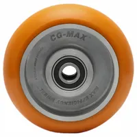 ALBION Caster Wheel: 4 in Wheel Dia., 2 in Wheel Wd, Polyurethane, 1,500 lb Load Rating, Aluminum (MPN AN0422808MAX)