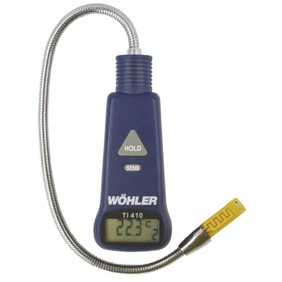 WOHLER Dew Point Indicator: Cabled, Ambient Temp/Dew Point, 4.8 in x 2.4 in x 1 in - Standard Temperature & Humidity Meters