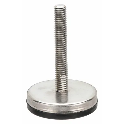 GLIDE RITE Male-End Leveling Mount: Fixed Stud, 10"-24 Thread Size, 1.2 in - Non-Skid Male Leveling Mounts