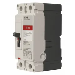The EATON FD2040 is a 40 A FD-frame molded case circuit breaker with a 65kA interrupting rating at 240/277V AC. It features a fixed trip unit, AB frame type, and load-side lug termination. This circuit breaker is used in industrial electrical distribution systems for overload and short-circuit protection in panelboards, switchboards, and motor control centers.