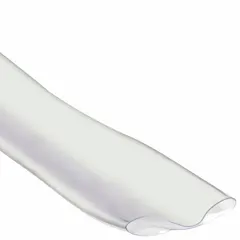 Clear PVC heat shrink tubing with 2.5 in inner diameter before shrinking and 1.25 in after shrinking. Provides insulation and protection for electrical components against moisture, abrasion, and mild chemicals. Suitable for use in control panels, motor leads, and junction boxes.