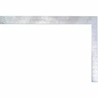 STANLEY Carpenter Square: 24 in Base Lg, 24 in x 2 in, 16 in x 1 1/2 in, Brushed, Aluminum, Inches (MPN 45-300)
