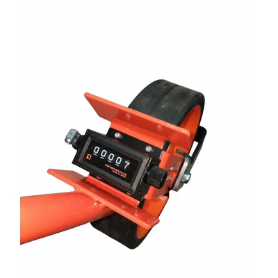 ALDON Measuring Wheel: 10,000 ft Range, Fixed Handle Handle, Solid Single Wheel - Rail Track Measuring Wheels