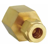 PARKER Compression Fitting Adapter: 3/8 in OD x 1/2 in Pipe Size, Compression x FNPT, Brass (MPN 6FSC8N-B)
