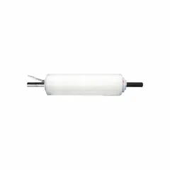Long-handle dispenser for applying stretch wrap to palletized loads. Overall length 28 in, accepts rolls up to 20 in wide with a 3 in core. Reduces bending and strain during wrapping.