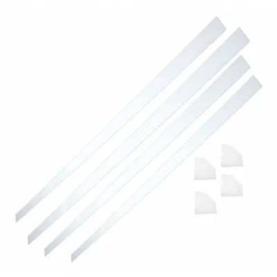 MIRREDGE Mirror Installation Kit: 1 1/2 in Overall Ht, 48 in Overall Wd - Mirror Framing & LED Shelf Parts