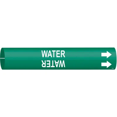 BRADY Water Snap-On Pipe Marker - Water Snap-On Pipe Markers