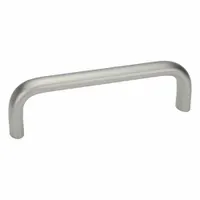 JW WINCO Pull Handle: Threaded Holes, Stainless Steel, Silver, 0.51 in, 15.24 in Grip Lg (MPN 565.5-20-M6-400-A-GS)