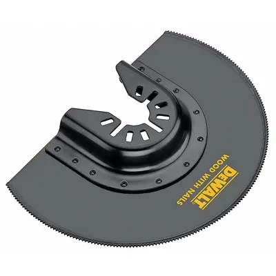 DEWALT Oscillating Tool Blade: 4 in Blade Wd, 4 13/16 in Overall Lg, Flush Cutting - Open-Back Universal OIS Mounted Blades
