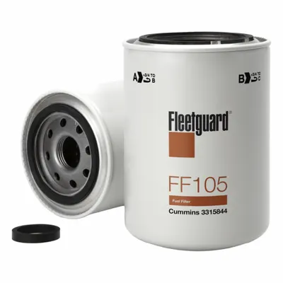 FLEETGUARD Automotive Fuel Filter: 15 5/8 in Overall Lg, 3 11/16 in Outside Dia, Diesel Fuel - Spin-On Fuel Filters