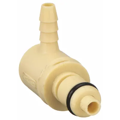 COLDER Quick Connection Coupling: Straight, 1/4 in Pipe Size, Barbed x Barbed - Polypropylene Quick-Disconnect Tube Fittings