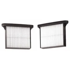 Dry-pickup cloth HEPA filter for Bosch JS470E, JS470EB, and PL1682 shop vacuums. Captures fine dust and particles during dry vacuuming. Suitable for workshop cleanup and construction debris removal.