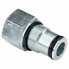 Hydraulic plug designed for power beyond circuits, enabling auxiliary flow to be directed to additional functions without returning to the tank. Commonly used in mobile equipment and industrial hydraulic systems.