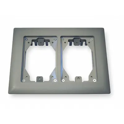 HUBBELL WIRING DEVICE-KELLEMS Carpet Flange: Rectangular, Plastic, Hubbell, PFBRG2 - Flanges and Trim Rings for Floor Boxes