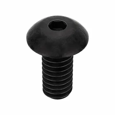 KERR LAKESIDE Socket Head Cap Screw: #8-32 Thread Size, 3/8 in Lg, Button, Black Oxide - Button Head Socket Cap Screws