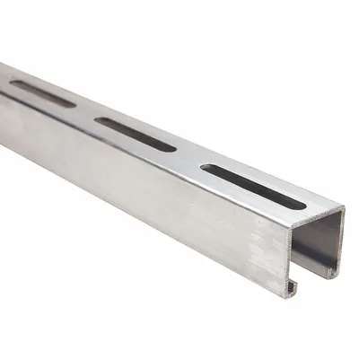 OEM Strut Channel - Slotted: Aluminum, Plain, 12 ga Gauge, Slotted Holes - Slotted Strut Channels