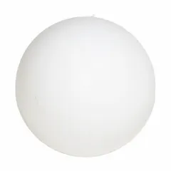 PTFE check ball for use in diaphragm pumps. Designed for 0.5 in pump sizes to prevent backflow and maintain directional flow in fluid-handling systems. Weighs 0.027 lb. PTFE construction provides chemical resistance and low friction.