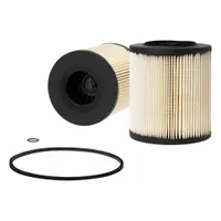 Cartridge fuel filter with overall length of 17 7/8 in and outside diameter of 4 3/8 in. Compatible with Blue Bird vehicles. Interchanges with Baldwin PF7889