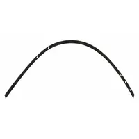 Black side trip strip for material handling equipment. Measures 9 feet 2-3/4 inches. Fits Dayton brand models 4ZJ34B and 6W050B. Used to guide or trip loads along conveyors or transfer systems in industrial material handling applications