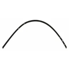 Black side trip strip for material handling equipment. Measures 9 feet 2-3/4 inches. Fits Dayton brand models 4ZJ34B and 6W050B. Used to guide or trip loads along conveyors or transfer systems in industrial material handling applications.