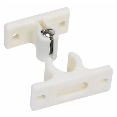 SUGATSUNE ESO-6732/WHT Plastic Grab Catch, 1 in Ht, 2-5/8 in Wd, Pull Action - Grab Catches