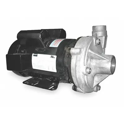 Dayton Centrifugal Pump: 2 hp, 115/230V AC, 110 ft Max Head, 1 1/2 in, 1 1/4 in Intake and Disch - 2 to 3 HP Straight Centrifugal Pumps