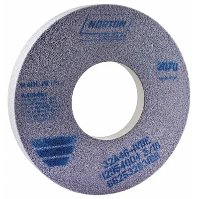 NORTON 12" x 1 1/2" x 5" Type 5 Recessed Grinding Wheel, 32A46-IVBE, Hardness I - Grinding Wheels for Moderate-to-Heavy Grinding of Tool Steels