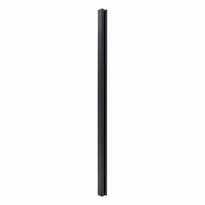 EUROFENCE Ground Post Kit: 8 ft Overall Ht, Aluminum, Powder Coated, Black - Installation Supplies for Privacy Fences