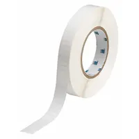 This precut label roll consists of 13/64 in x 21/32 in polyester labels with a white gloss finish. It is rated for continuous use from -40°F to 248°F and is compatible with the i5100 printer series. Typical applications include industrial identification and labeling in manufacturing, electrical, and HVAC environments
