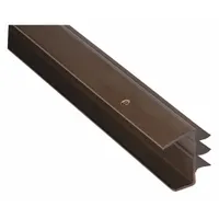 NATIONAL GUARD Door Shoe: Triple Fin Insert, Vinyl, 48 in Lg, 1 1/2 in Wd, Bronze (MPN 344-48)