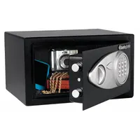 Safe: Digital Combo Lock, 0.41 cu ft Capacity, Steel, 7 5/8 in H x 11 3/8 in W x 10 3/8 in D (MPN X041ESSC)