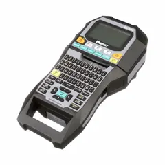 Handheld label printer with 1-1/2" print width and 360 dpi printhead resolution. Uses label cassette system. Includes battery, USB cable, and Easy-Mark Plus software. Suitable for on-site industrial labeling such as cable marking, panel identification, and asset tagging.