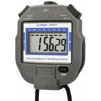 TRACEABLE STOPWATCH JUMBO DIGIT NIST 3X2: +/-0.001% Accuracy, Stopwatch Functions, Count Up, LCD (MPN 1051)