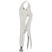 Locking Plier: Curved, Lever, 1 7/8 in Max Jaw Opening, 10 in Overall Lg, 1 1/4 in Jaw Lg, 9 - 11 in (MPN 4935576)