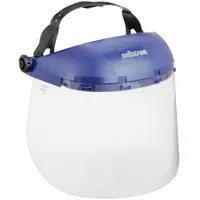 SELLSTROM Face Shield: Clear, Uncoated, Reusable, 12 in Visor Wd, 8 in Visor Ht, Acetate (MPN S39110)