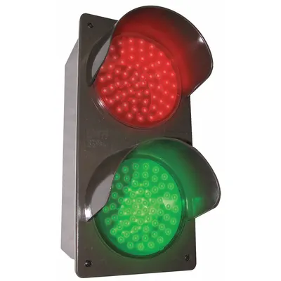 TAPCO Vertical Traffic Signal Light: Green/Red - Traffic Controller Signal Lights