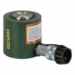Single-acting low profile ram with 20 ton nominal capacity and 2 in nominal stroke. Steel construction. Suitable for confined-space lifting and pressing in industrial maintenance and repair applications.