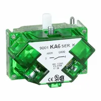 SCHNEIDER Contact Block: 30 mm Panel Mounting Size, 1NO, Momentary/Early Make, 9001K/9001SK Series (MPN 9001KA6)