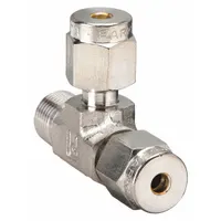 PARKER Compression Tee Fitting: 1/8 in OD x 1/8 in Pipe x 1/8 in OD Fitting Size, Stainless Steel (MPN 2MRT2N-316)