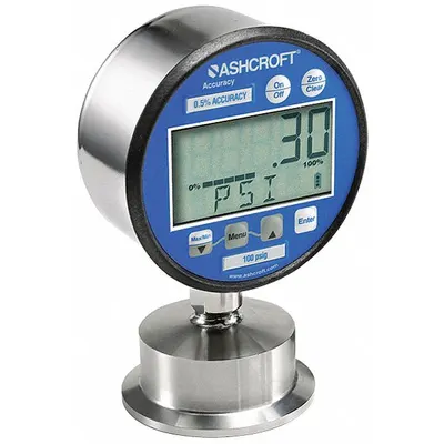 ASHCROFT 2030 Digital 3-A Certified Sanitary Pressure Gauge - Digital 3-A Certified Sanitary Pressure Gauges