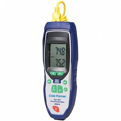 TRACEABLE Thermometer: -328°F to 2501, For Type J/Type K/Type T Thermocouple Type - Thermocouple Meters without Data Output