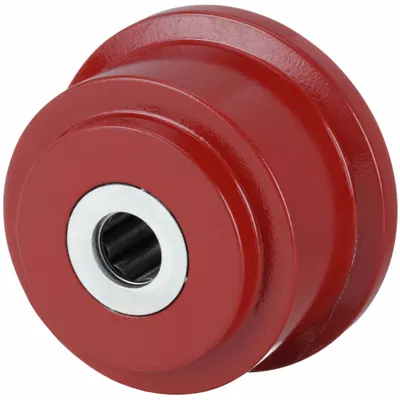 OEM Single-Flange Track Wheel, 3 1/2 in Dia, 1 1/2 in Wd, 1,400 lb Capacity, Iron - Single-Flange Track Wheels
