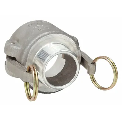 DIXON VALVE & COUPLING Cam and Groove Coupling: 2 in Coupling Size, 1 1/2 in Hose Fitting Size - Type B Aluminum Cam & Groove Fittings