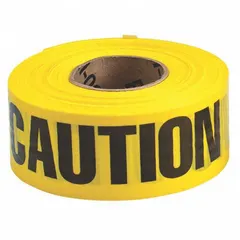 APPROVED VENDOR Bilingual Messaging Barrier Tape, 3 in x 500 ft, Caution/Cuidado, Polyethylene, Black on Yellow, MPN 91100