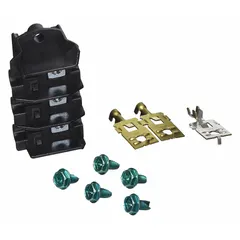 Dryer terminal block for Electrolux washing machines and dryers. Used to connect electrical wiring for power distribution to the motor and controls. OEM part number 137150200.
